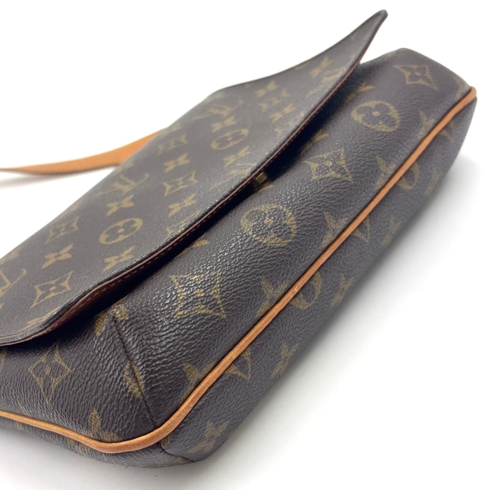 Louis Vuitton Musette Tango Short Strap Monogram Leather Brown Shoulder Bag Gold — view 5