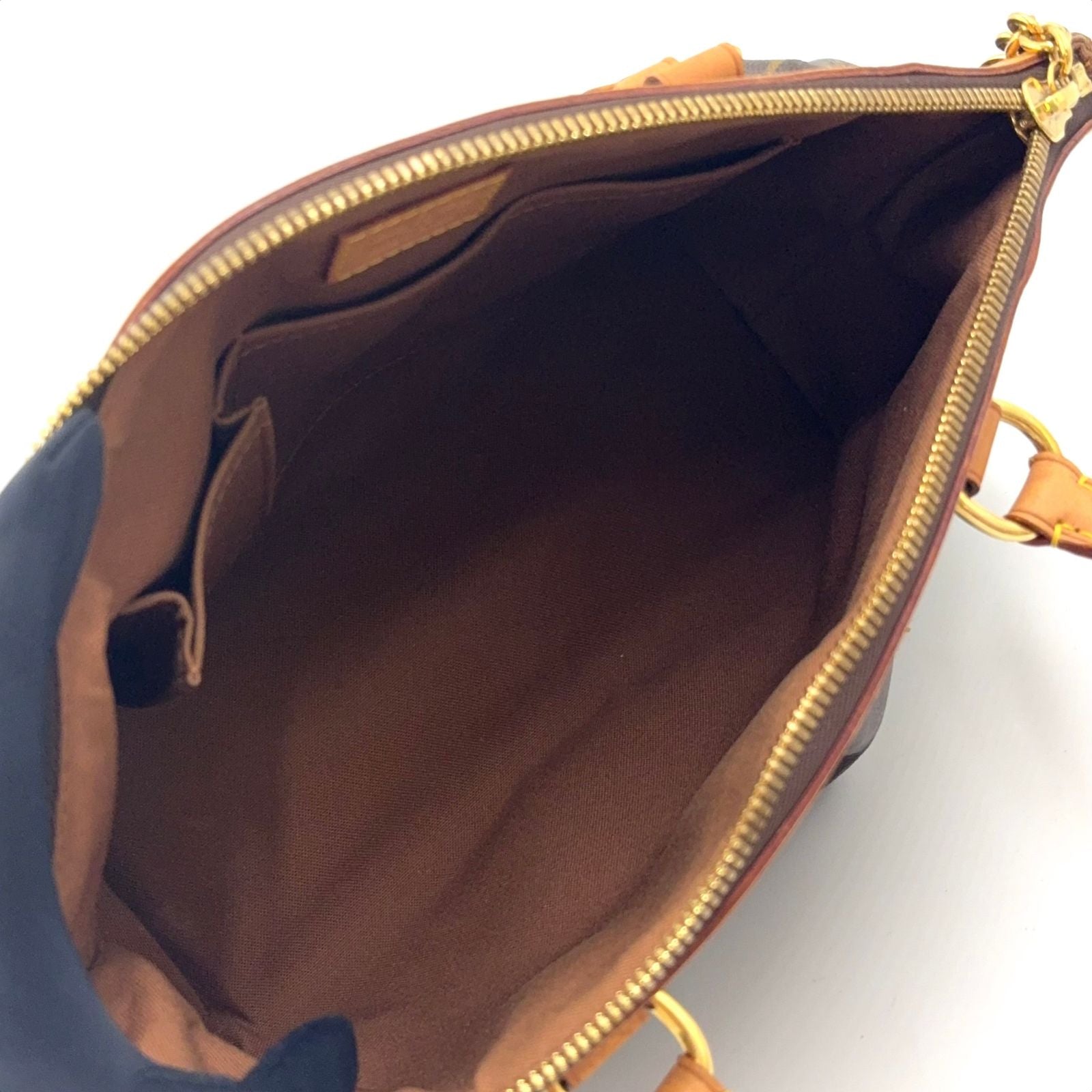 Louis Vuitton Tivoli PM Monogram Leather Brown Handbag Gold — view 3