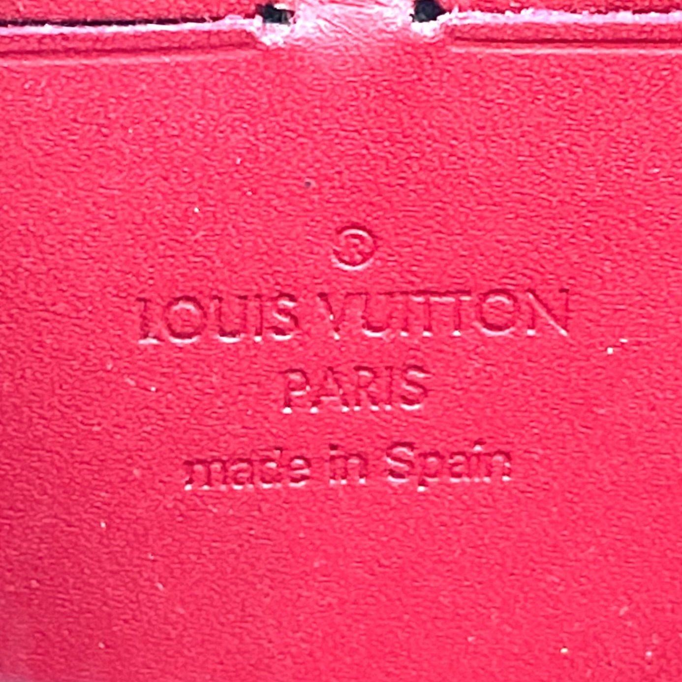 Louis Vuitton Zippy Wallet Monogram Vernis Pomme D'amour Leather Red Round Gold — view 3