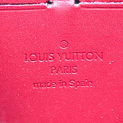 Louis Vuitton Zippy Wallet Monogram Vernis Pomme D'amour Leather Red Round Gold — view 3