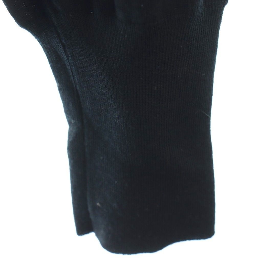 Hermes Gaultier Era Collared Knit Cardigan Long Sleeve 42 Black — view 4
