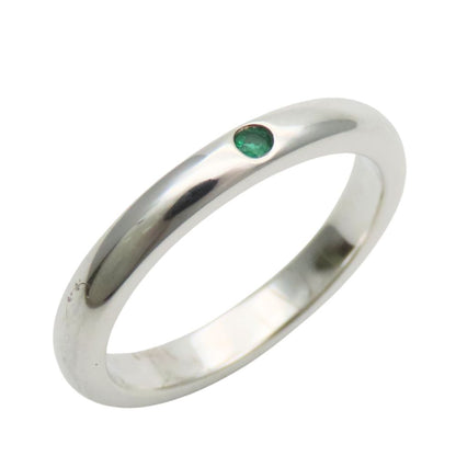 Tiffany & Co Ring Stacking Band 925 Sterling Silver Emerald Elsa Peretti