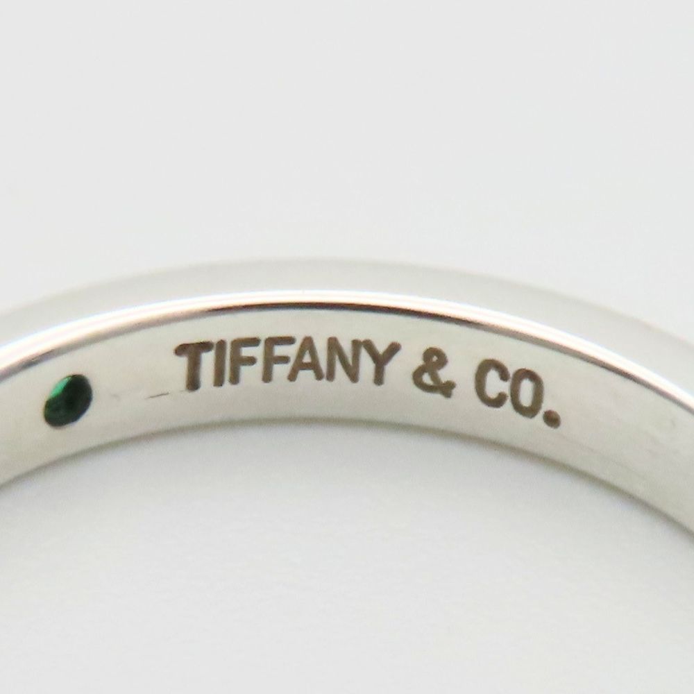 Tiffany & Co Ring Stacking Band 925 Sterling Silver Emerald Elsa Peretti