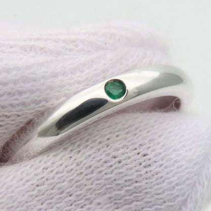 Tiffany & Co Ring Stacking Band 925 Sterling Silver Emerald Elsa Peretti