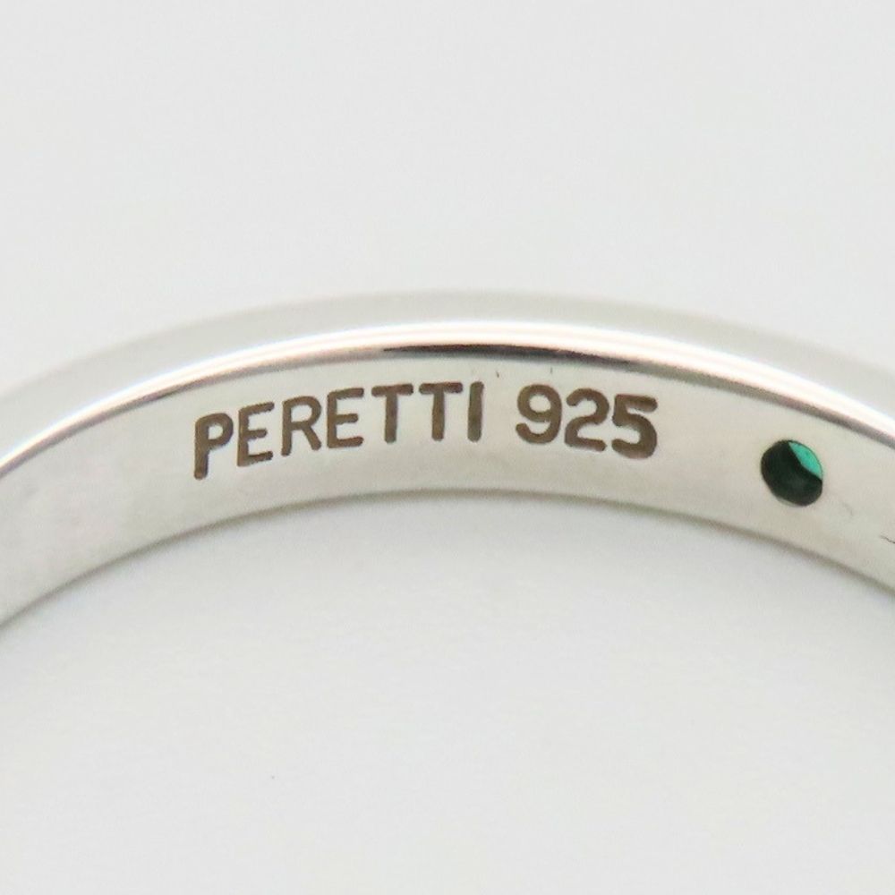 Tiffany & Co Ring Stacking Band 925 Sterling Silver Emerald Elsa Peretti