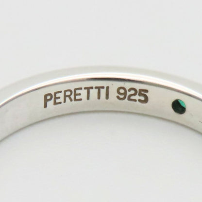Tiffany & Co Ring Stacking Band 925 Sterling Silver Emerald Elsa Peretti