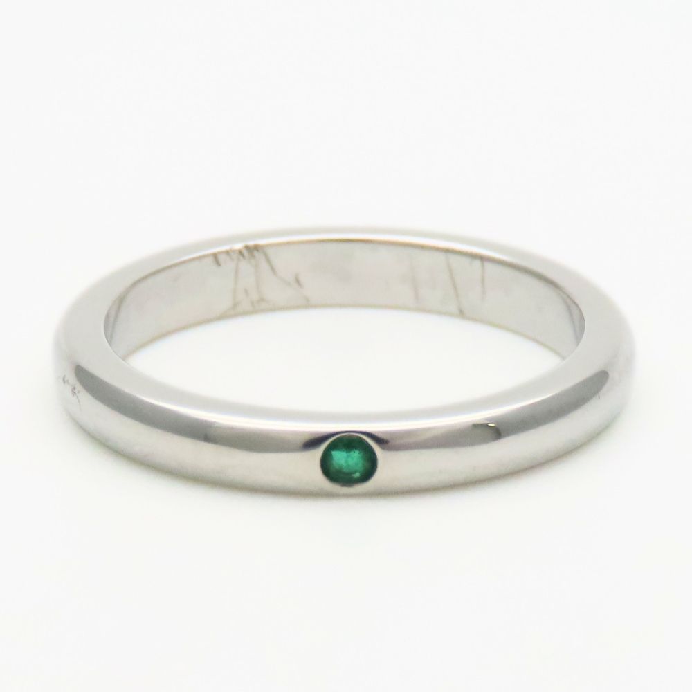 Tiffany & Co Ring Stacking Band 925 Sterling Silver Emerald Elsa Peretti