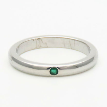 Tiffany & Co Ring Stacking Band 925 Sterling Silver Emerald Elsa Peretti