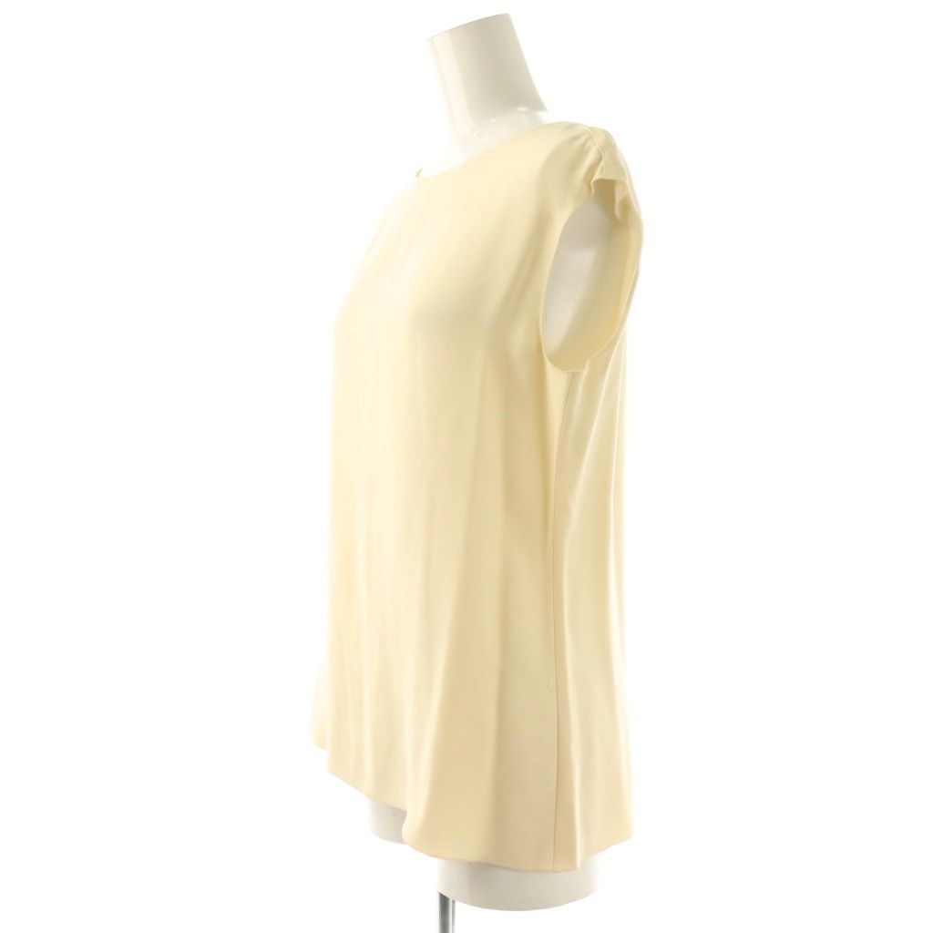 Chanel Silk Sleeveless Top Pullover 38 Off Beige — view 3