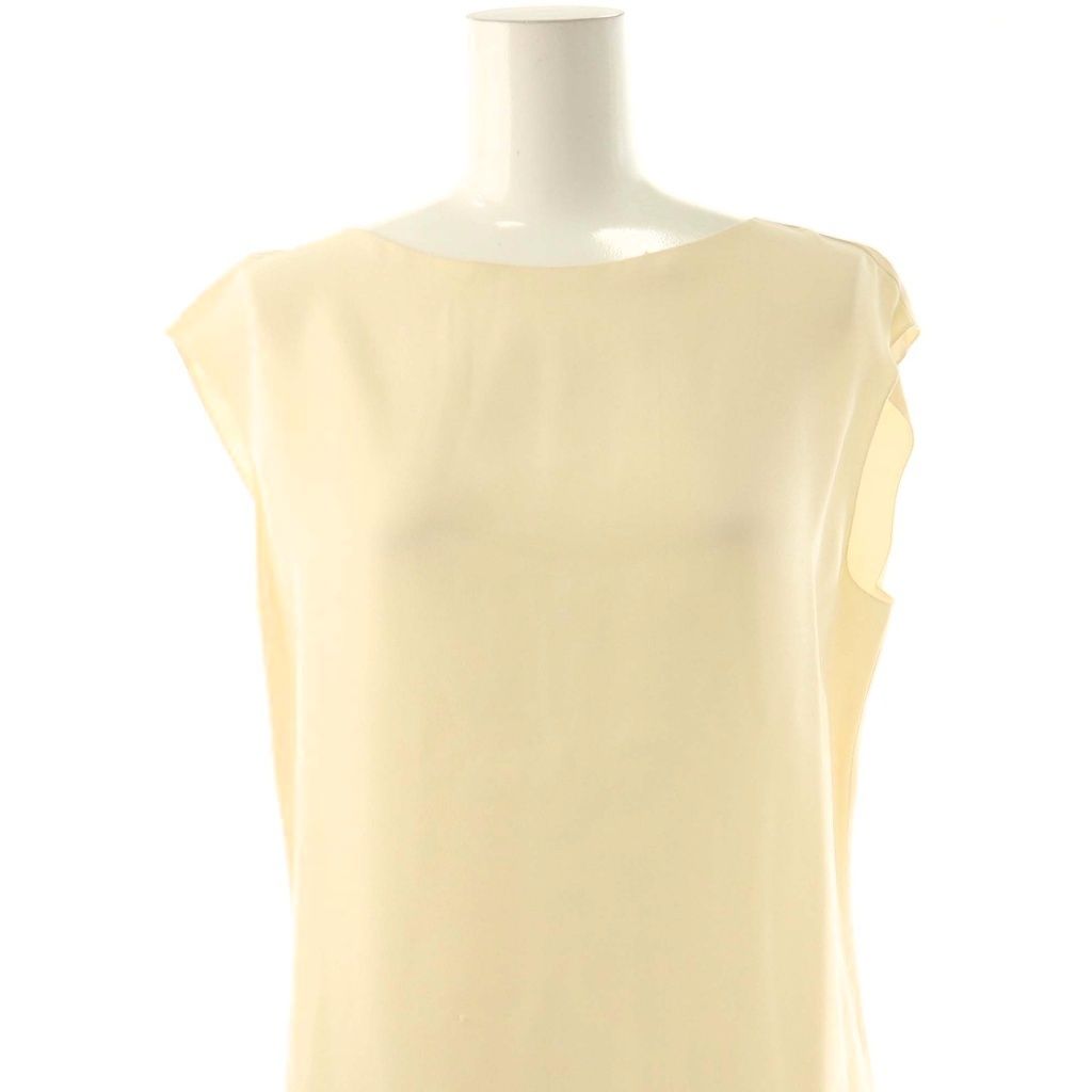 Chanel Silk Sleeveless Top Pullover 38 Off Beige — view 4