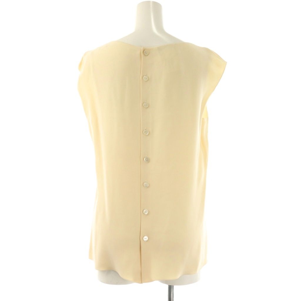 Chanel Silk Sleeveless Top Pullover 38 Off Beige — view 2