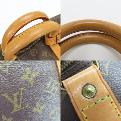 Louis Vuitton Boston Bag Keepall 45 Monogram Leather Brown Travel Business