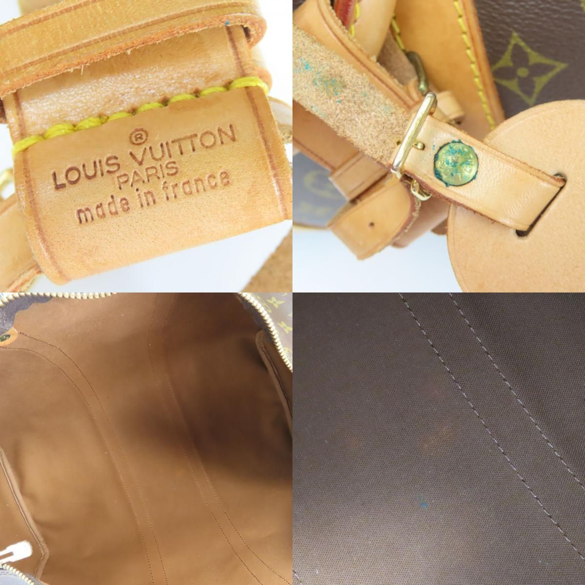 Louis Vuitton Boston Bag Keepall 45 Monogram Leather Brown Travel Business