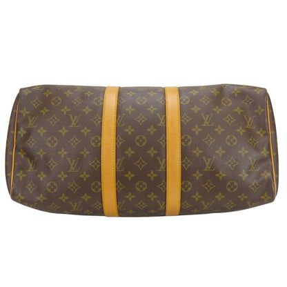 Louis Vuitton Boston Bag Keepall 45 Monogram Leather Brown Travel Business