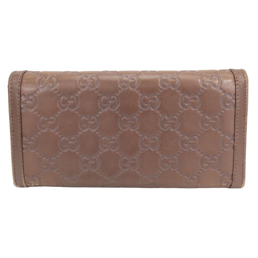 Gucci Wallet Interlocking Shim Marais the Brown Gold Bifold Casual