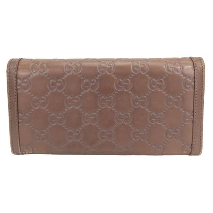 Gucci Wallet Interlocking Shim Marais the Brown Gold Bifold Casual