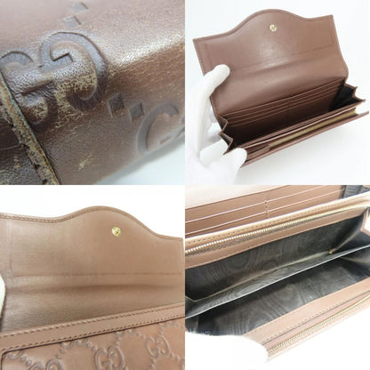 Gucci Wallet Interlocking Shim Marais the Brown Gold Bifold Casual