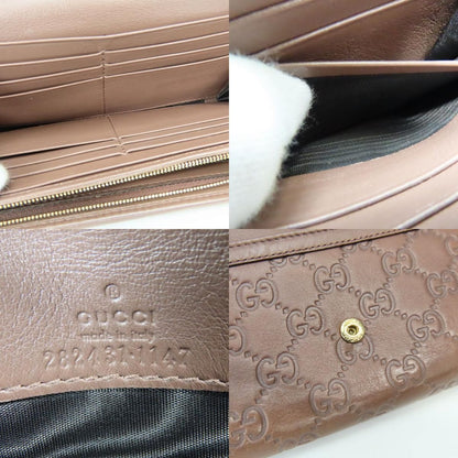 Gucci Wallet Interlocking Shim Marais the Brown Gold Bifold Casual