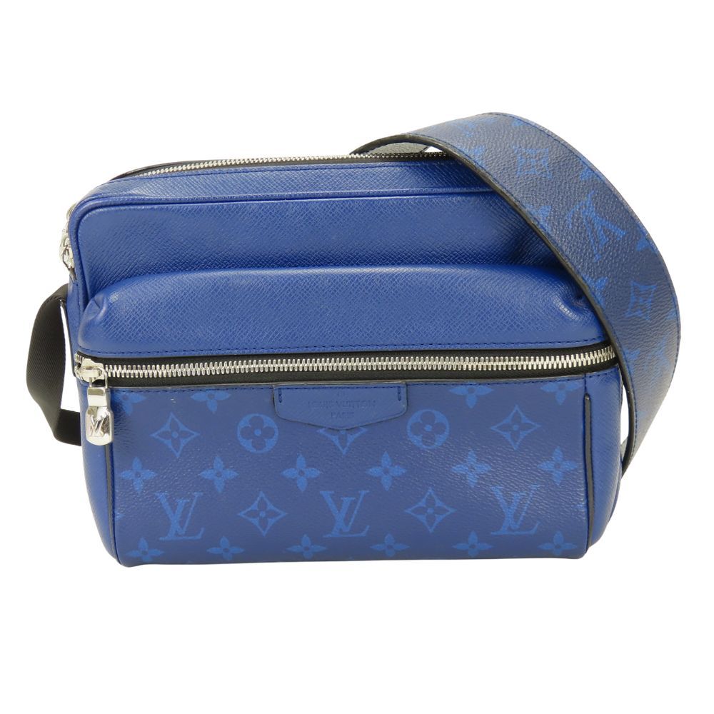 Louis Vuitton Shoulder Bag Outdoor Messenger PM Monogram Taiga Cobalt Crossbody
