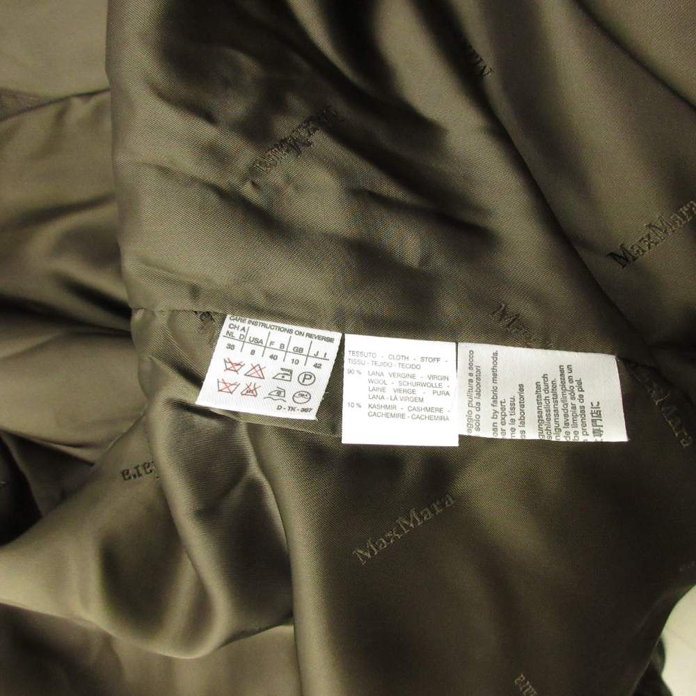 Max Mara White Tag Finest Mink Coat Maxi Length Cashmere Blend Brown 42 XL — view 9
