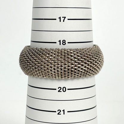 Tiffany & Co Somerset Bangle Mesh 925 Sterling Silver Bracelet — view 4