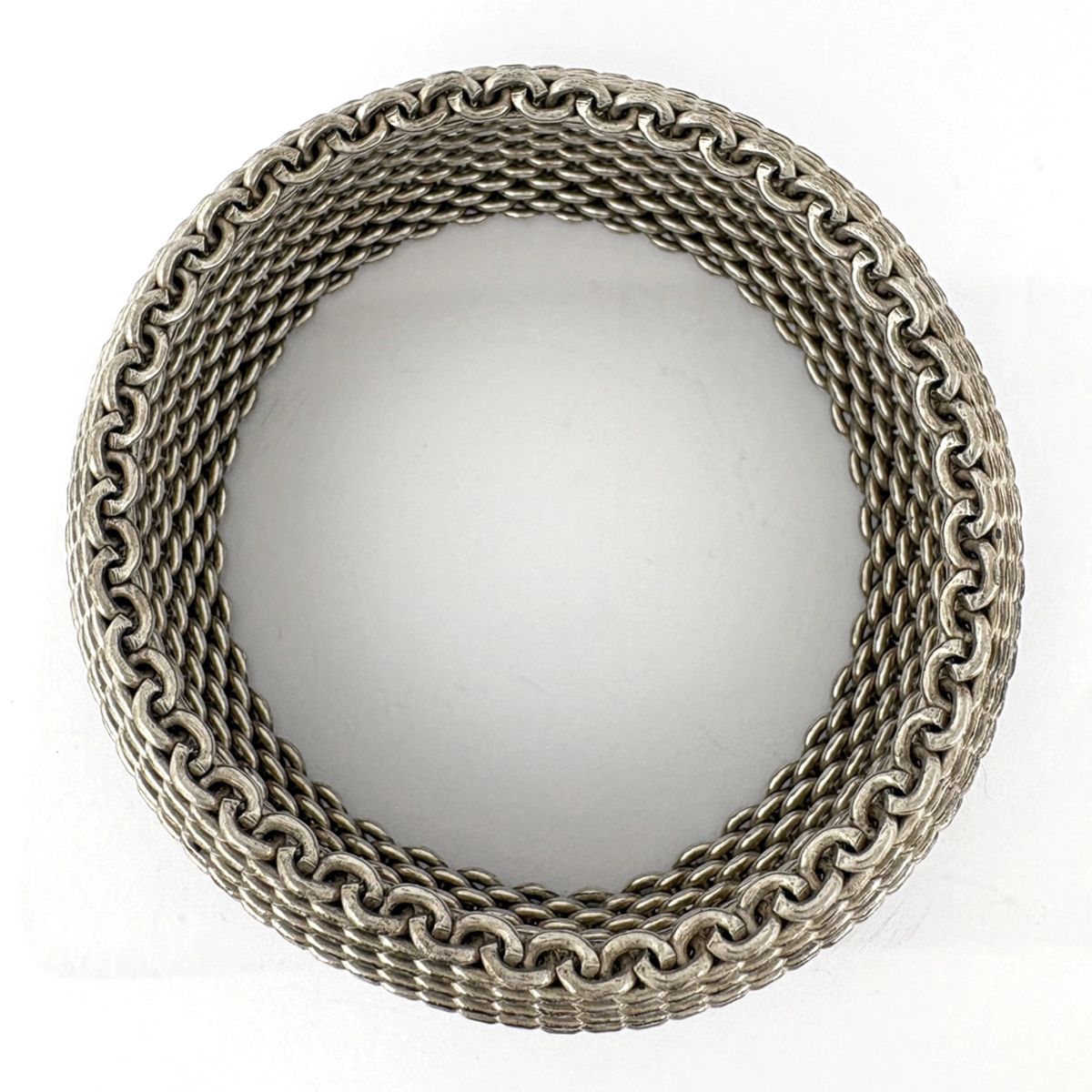 Tiffany & Co Somerset Bangle Mesh 925 Sterling Silver Bracelet — view 2