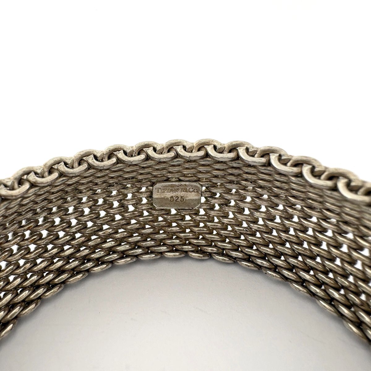 Tiffany & Co Somerset Bangle Mesh 925 Sterling Silver Bracelet — view 3