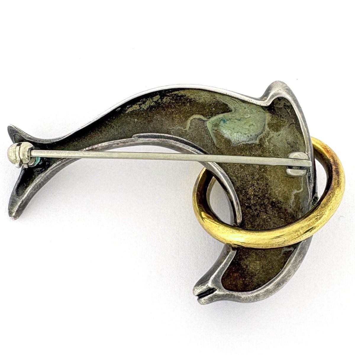 Tiffany & Co Dolphin Motif Brooch 925 Sterling Silver — view 2