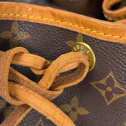 Louis Vuitton Petit Noe Shoulder Drawstring Bag Monogram Brown — view 4