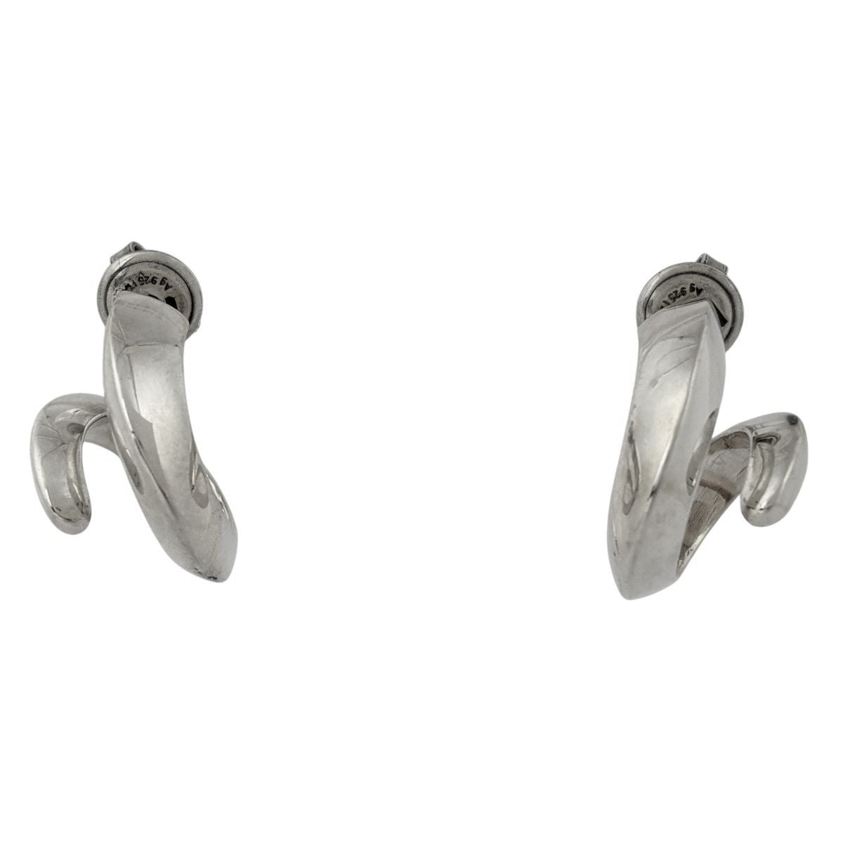 Bottega Veneta Spiral Earrings 925 Sterling Silver