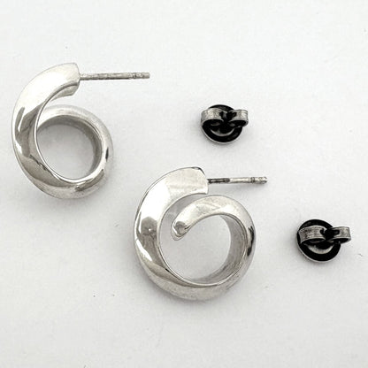 Bottega Veneta Spiral Earrings 925 Sterling Silver — view 3