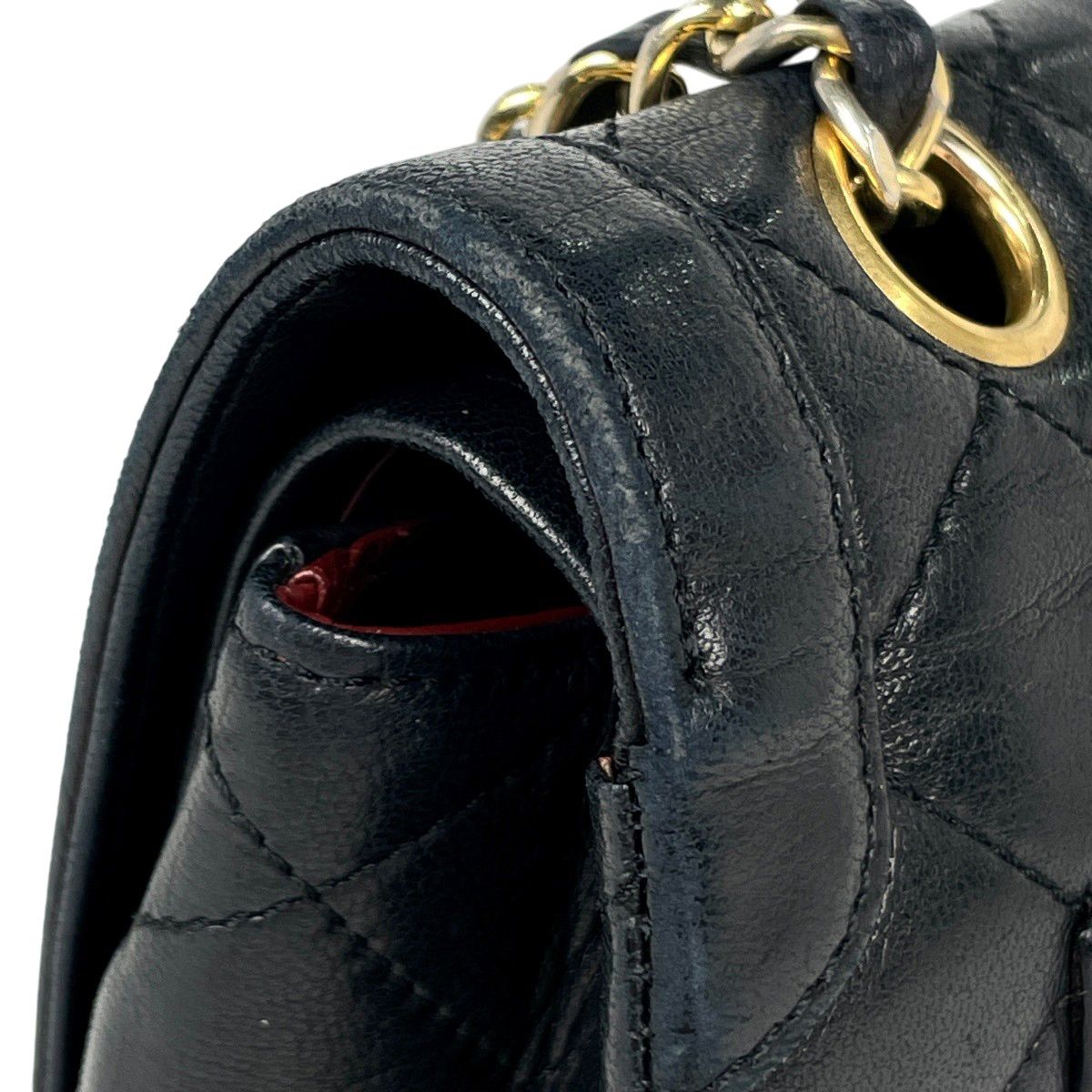 Chanel Limited Edition Quilted Double Flap Chain Shoulder Bag CC Logo Leather — view 9