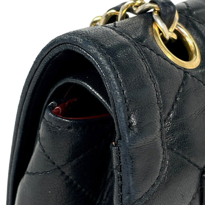 Chanel Limited Edition Quilted Double Flap Chain Shoulder Bag CC Logo Leather — view 9