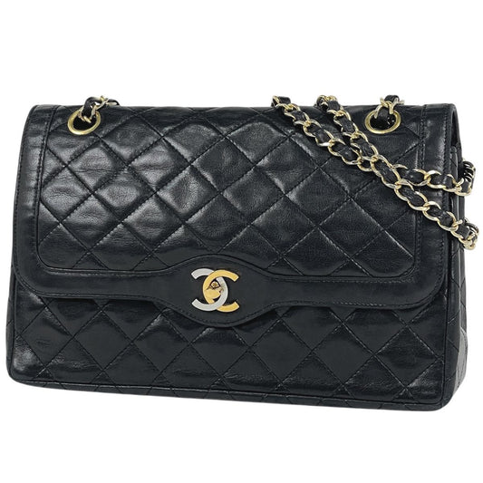 Chanel Limited Edition Quilted Double Flap Chain Shoulder Bag CC Logo Leather
