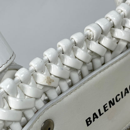 Balenciaga Bistro Basket XS 2-Way Enamel Handbag Patent Leather White — view 8