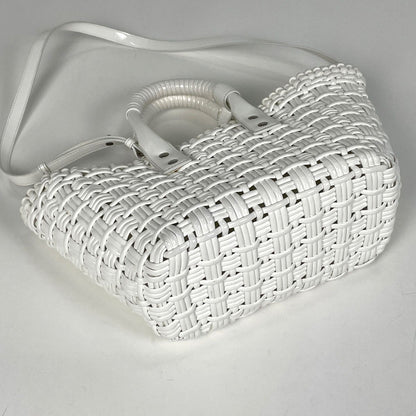 Balenciaga Bistro Basket XS 2-Way Enamel Handbag Patent Leather White — view 2