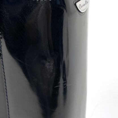 Dior Maris Pearl Handbag 2-Way Enamel Patent Leather Black — view 4