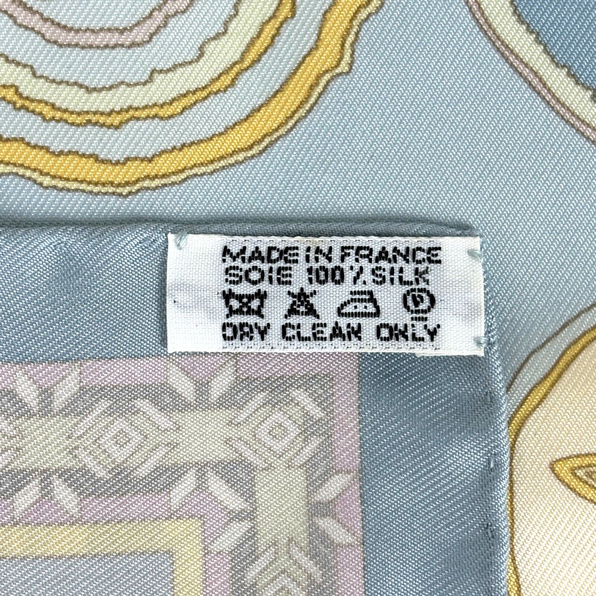 Hermes Petit Carre Belles du Mexique Mexican Dance Scarf Silk Light Blue — view 2