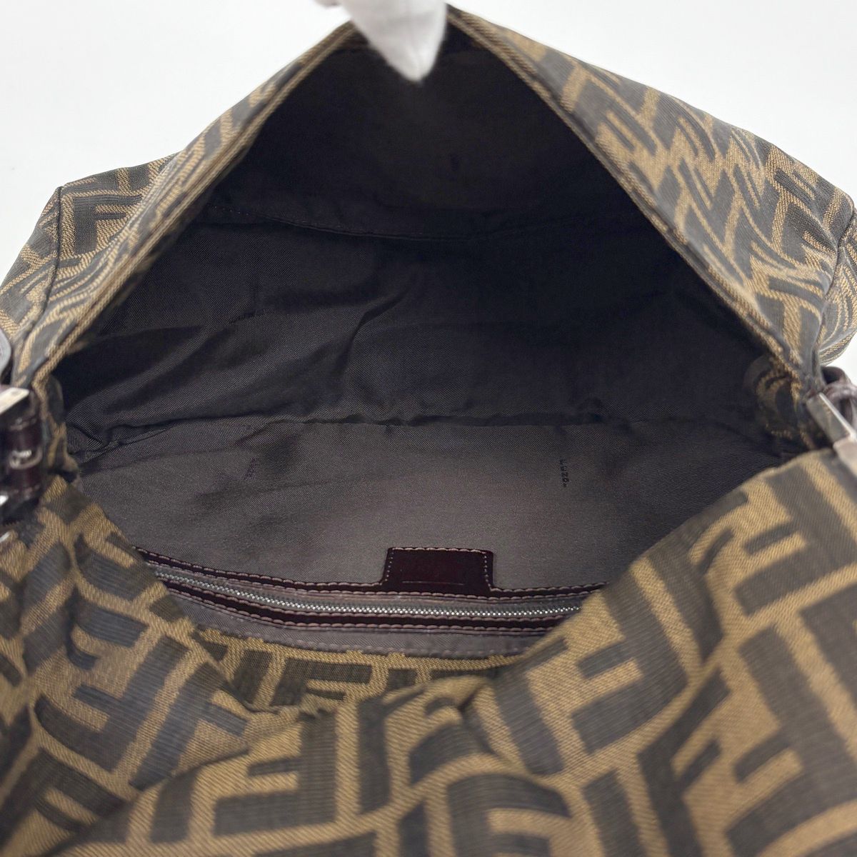 Fendi Zucca Pattern Shoulder Bag Canvas Brown — view 9