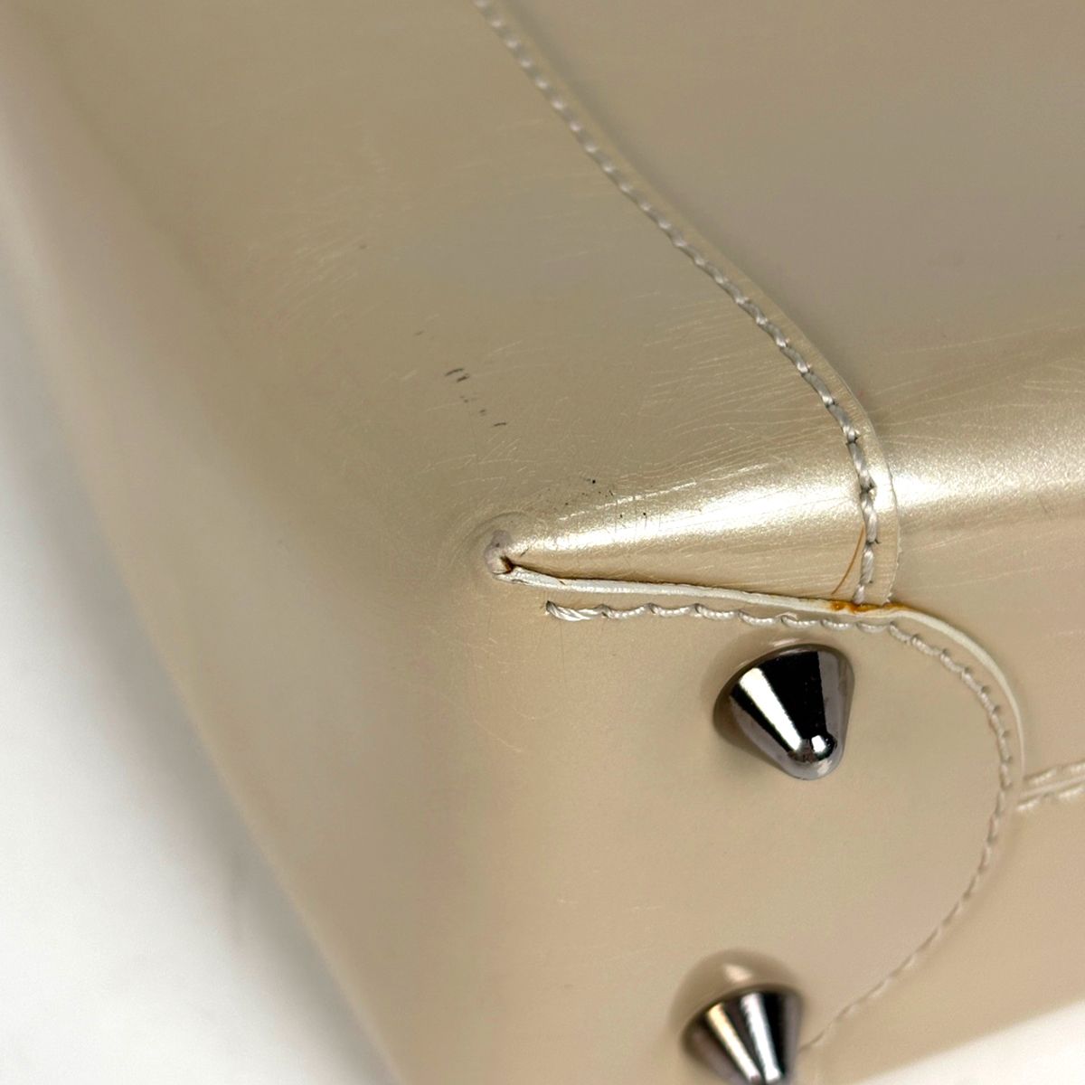 Dior Maris Pearl Handbag Leather Beige — view 3