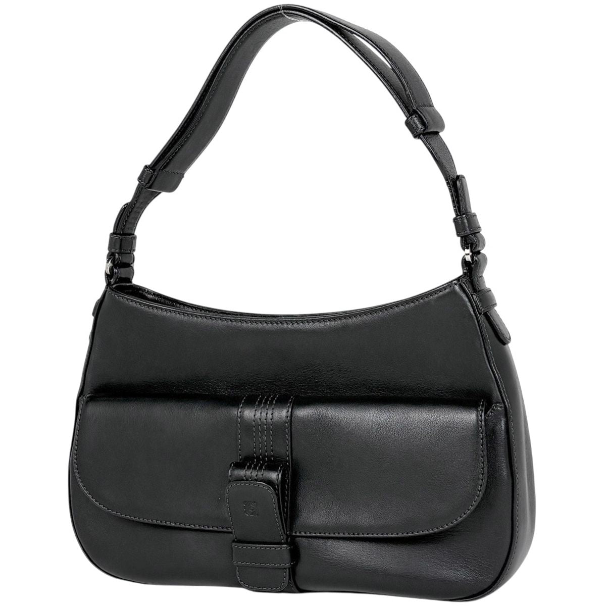 Loewe Anagram Shoulder Bag Leather Black