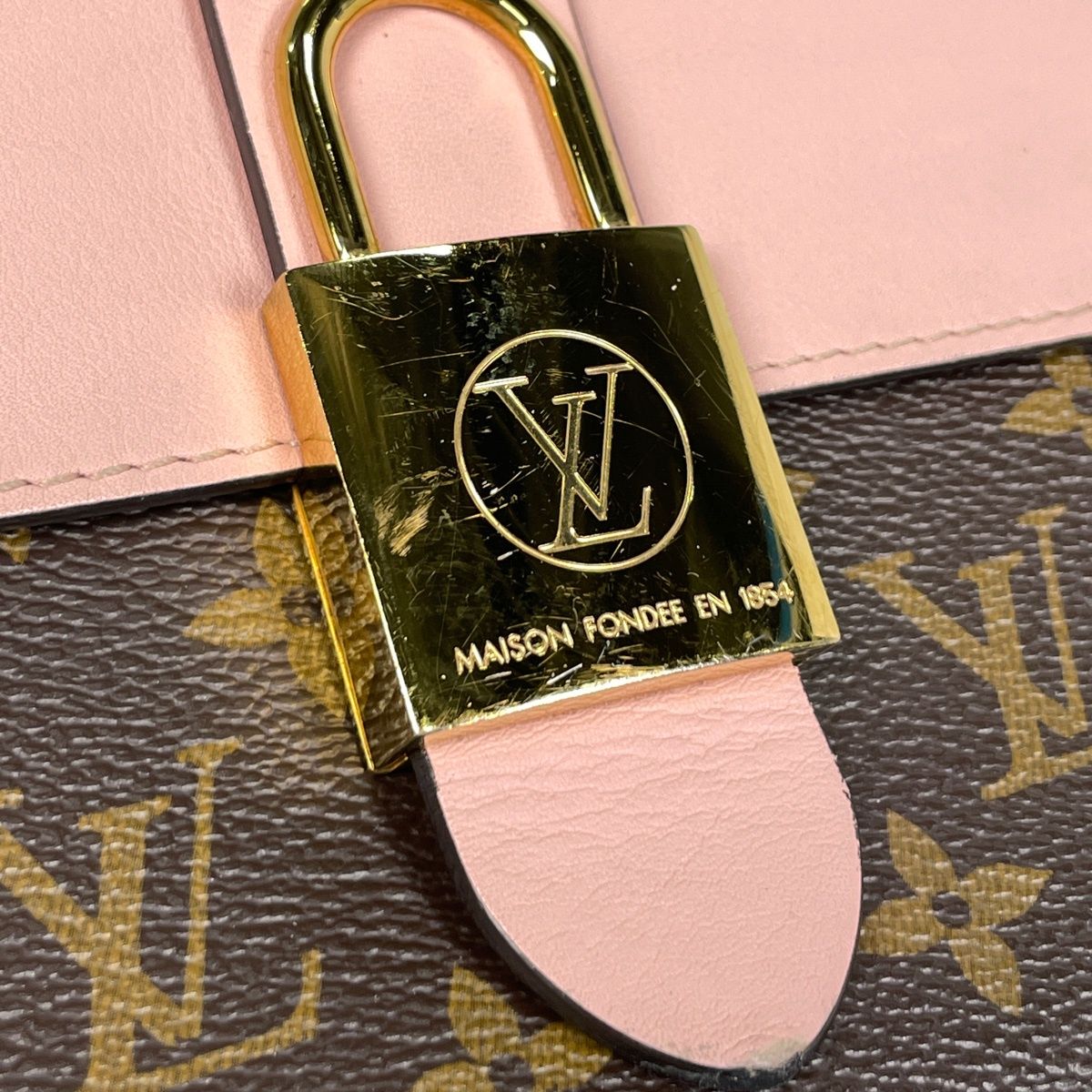 Louis Vuitton Locky BB 2-Way Handbag Monogram Brown Rose Poodle — view 4