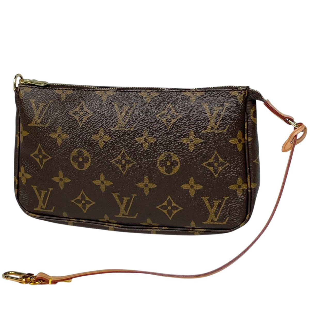 Louis Vuitton Pochette Makeup Cosmetics Pouch Monogram Brown