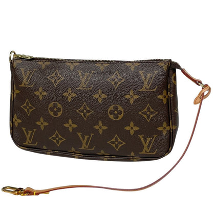 Louis Vuitton Pochette Makeup Cosmetics Pouch Monogram Brown