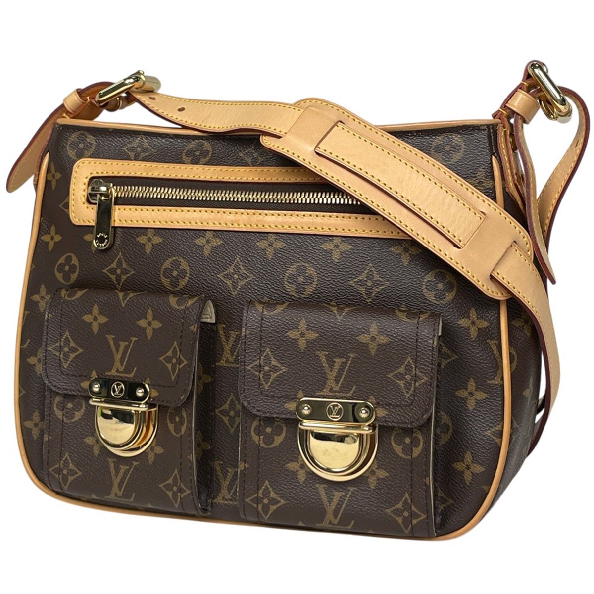Louis Vuitton Hudson GM Shoulder Bag Monogram Brown