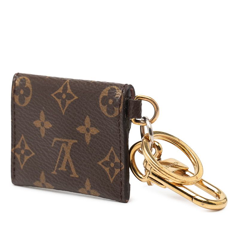 Louis Vuitton Monogram Porte Cles Kirigami Bag Charm Key Holder Brown Gold