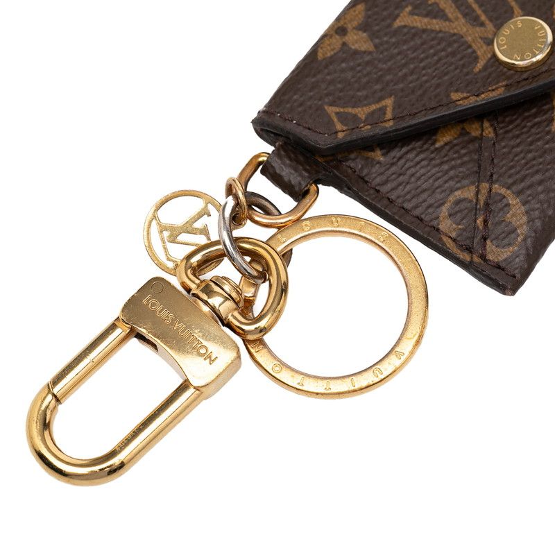 Louis Vuitton Monogram Porte Cles Kirigami Bag Charm Key Holder Brown Gold