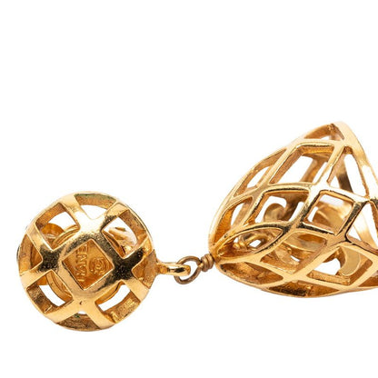 Chanel CC Logo Birdcage Earrings Gold Plated 1 — view 3