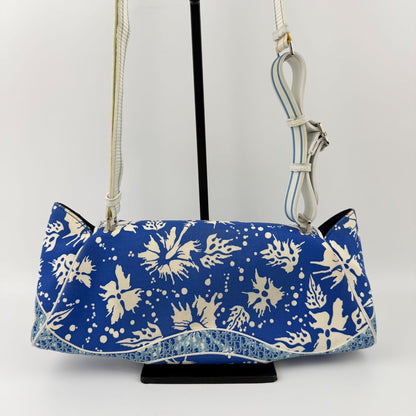 Dior Shoulder Bag Blue Canvas Vintage