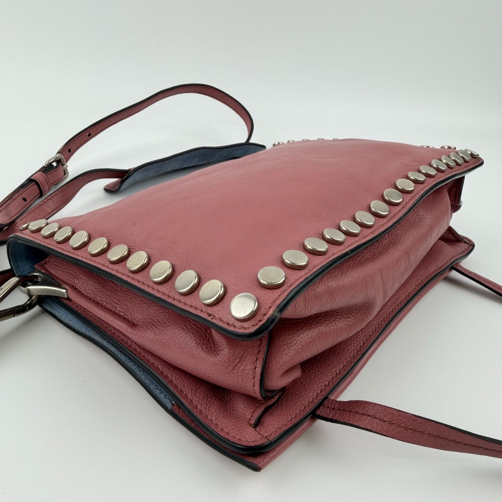 Prada Shoulder Bag Pink Leather Vintage